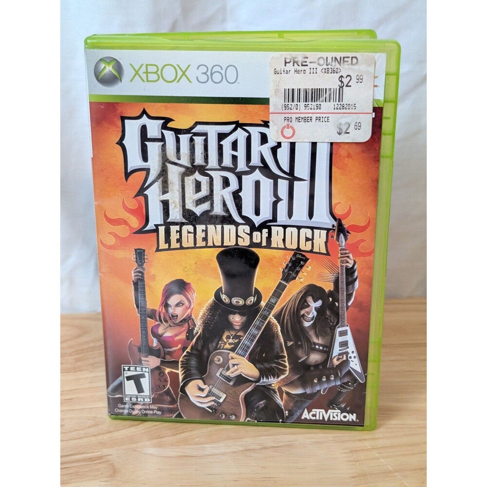 Guitar Hero 3 III Legends of Rock Microsoft Xbox 360 2007 Complete CIB - Tested